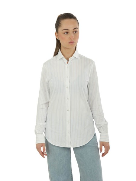 Camicia Xacus Pina Celeste/Bianco